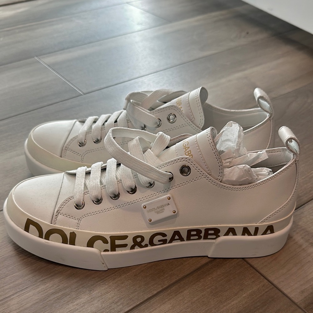 Dolce & Gabbana Logo White Sneakers